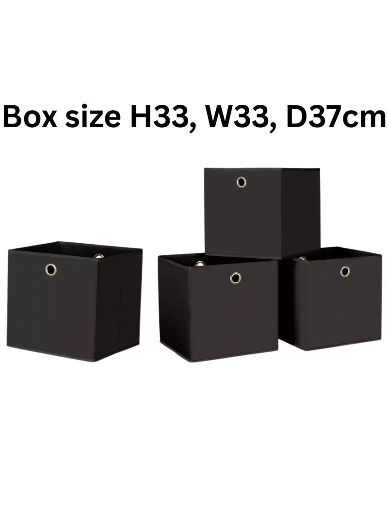 Set of 4 Storage Boxes - Black - Image 1